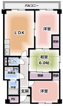 萱島駅 徒歩23分 4階の物件間取画像